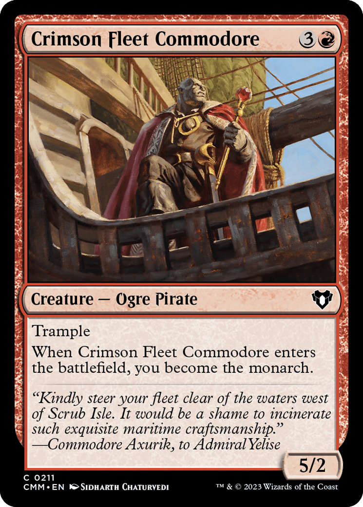 Crimson Fleet Commodore [Commander Masters] MTG Single Magic: The Gathering  | Multizone: Comics And Games