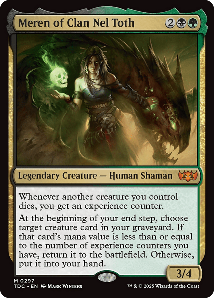 Meren of Clan Nel Toth [Tarkir: Dragonstorm Commander] MTG Single Magic: The Gathering  | Multizone: Comics And Games