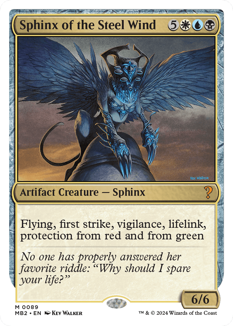 Sphinx of the Steel Wind (White Border) [Mystery Booster 2] MTG Single Magic: The Gathering  | Multizone: Comics And Games