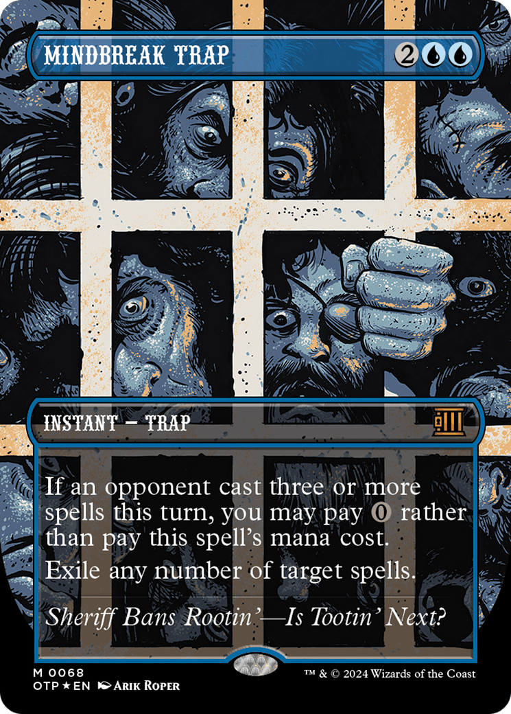 Mindbreak Trap (Textured Foil) [Outlaws of Thunder Junction: Breaking News] MTG Single Magic: The Gathering  | Multizone: Comics And Games