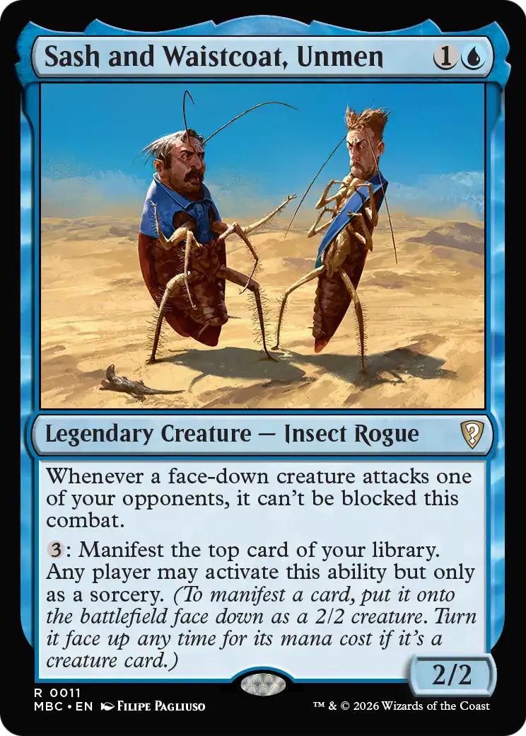 Sash and Waistcoat, Unmen [Mystery Booster: Commander Edition] | Multizone: Comics And Games