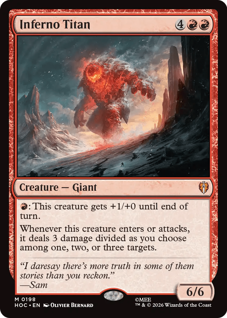 Inferno Titan [The Hobbit: Eternal-Legal] MTG Single Magic: The Gathering  | Multizone: Comics And Games