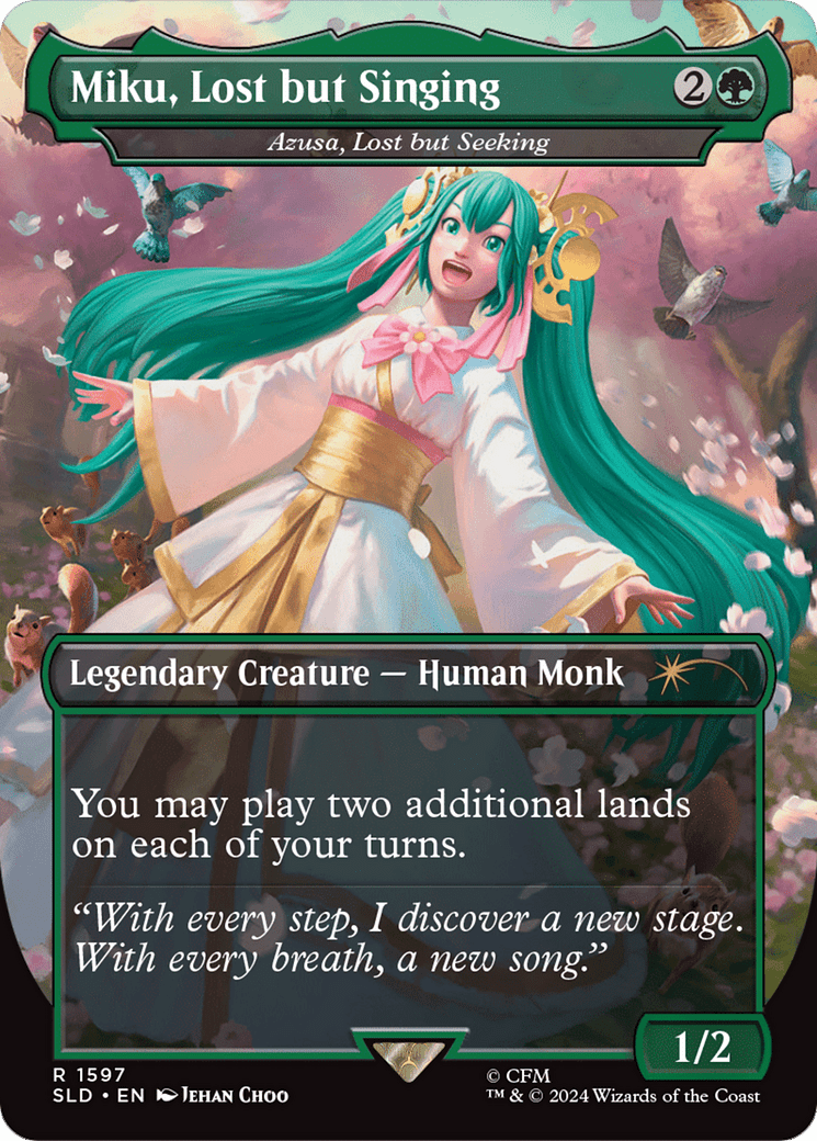 Miku, Lost but Singing - Azusa, Lost but Seeking [Secret Lair Drop Series] MTG Single Magic: The Gathering  | Multizone: Comics And Games