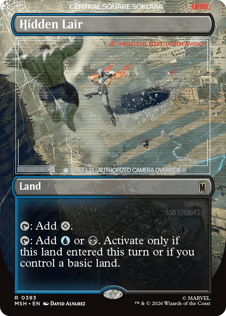 Hidden Lair (Borderless) [Marvel Super Heroes] MTG Single Magic: The Gathering  | Multizone: Comics And Games