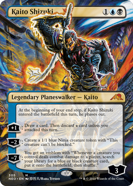 Kaito Shizuki (Borderless) [Kamigawa: Neon Dynasty] MTG Single Magic: The Gathering  | Multizone: Comics And Games