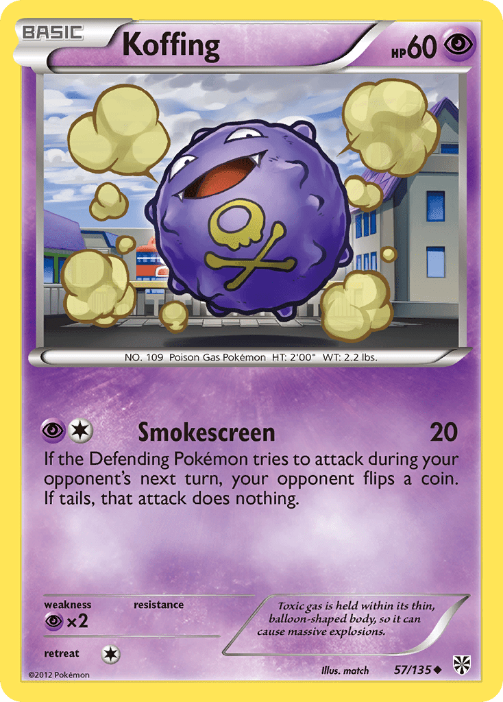 Koffing (57/135) [Black & White: Plasma Storm] Pokemon Single Pokémon  | Multizone: Comics And Games