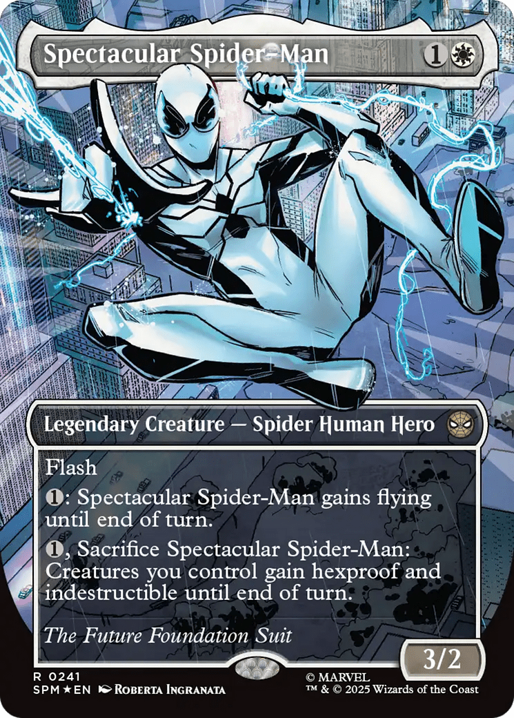 Spectacular Spider-Man (0241) (Borderless) (Textured Foil) [Marvel's Spider-Man] MTG Single Magic: The Gathering  | Multizone: Comics And Games