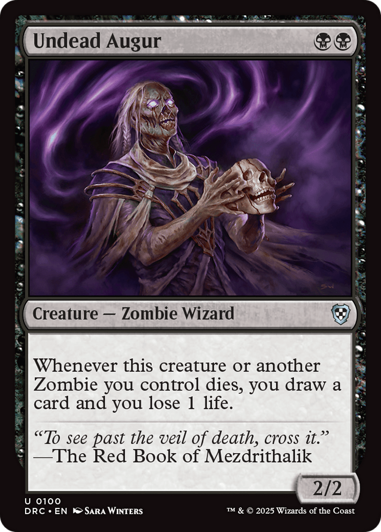 Undead Augur [Aetherdrift Commander] MTG Single Magic: The Gathering  | Multizone: Comics And Games