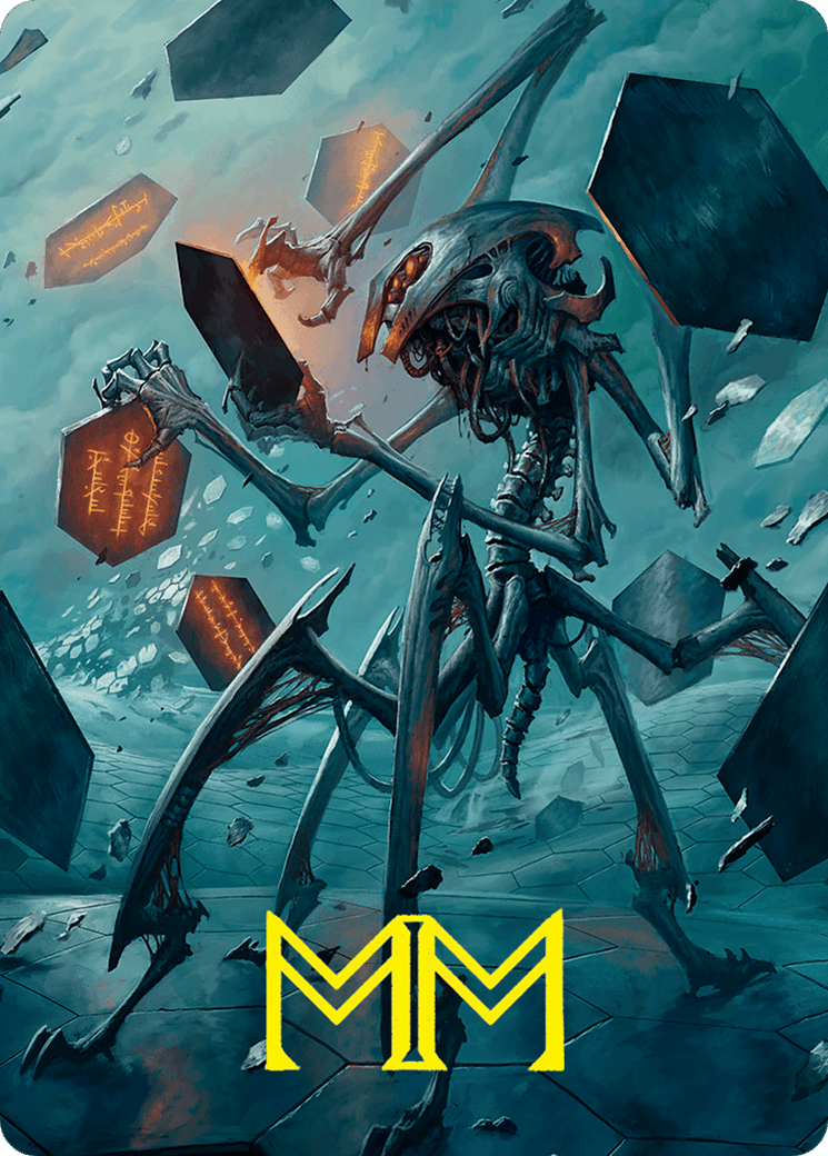 Scrawling Crawler Art Card (50/54) (Gold-Stamped Signature) [Foundations Art Series] MTG Single Magic: The Gathering  | Multizone: Comics And Games