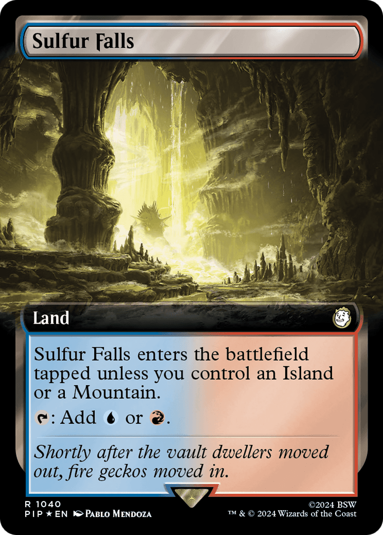 Sulfur Falls (Extended Art) (Surge Foil) [Fallout] MTG Single Magic: The Gathering  | Multizone: Comics And Games