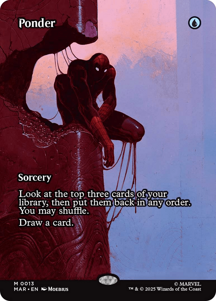 Ponder (Borderless) [Marvel Universe: Eternal-Legal] MTG Single Magic: The Gathering  | Multizone: Comics And Games