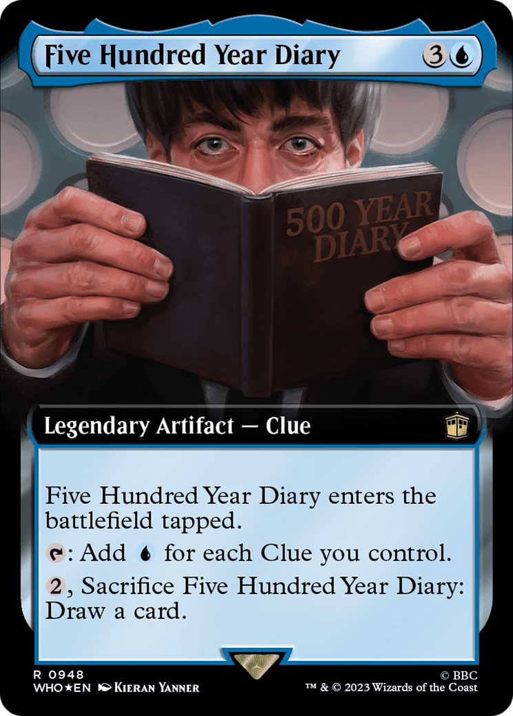 Five Hundred Year Diary (Extended Art) (Surge Foil) [Doctor Who] MTG Single Magic: The Gathering  | Multizone: Comics And Games