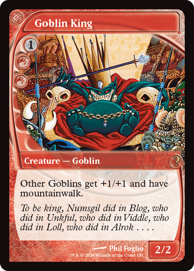 Goblin King (Future Sight) [Mystery Booster 2] MTG Single Magic: The Gathering  | Multizone: Comics And Games