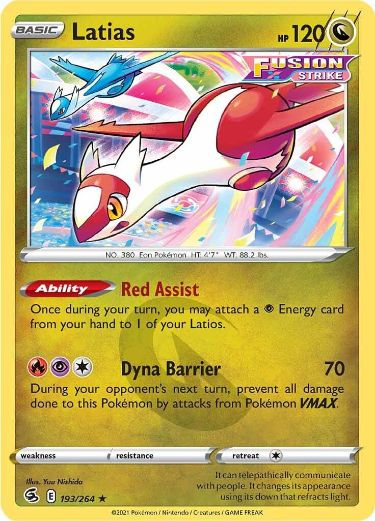 Latias (193/264) [Sword & Shield: Fusion Strike] Pokemon Single Pokémon  | Multizone: Comics And Games