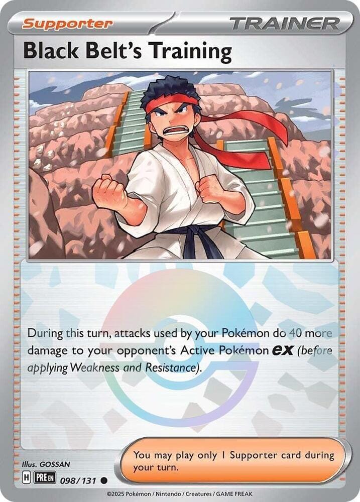 Black Belt's Training (098/131) (Poke Ball Pattern) [Scarlet & Violet: Prismatic Evolutions] Pokemon Single Pokémon  | Multizone: Comics And Games