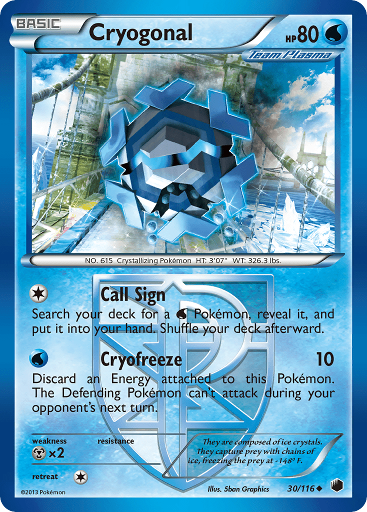 Cryogonal (30/116) [Black & White: Plasma Freeze] Pokemon Single Pokémon  | Multizone: Comics And Games