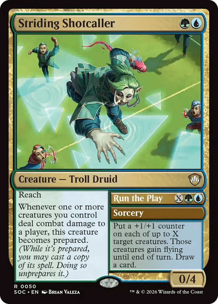 Striding Shotcaller [Secrets of Strixhaven Commander] MTG Single Magic: The Gathering  | Multizone: Comics And Games