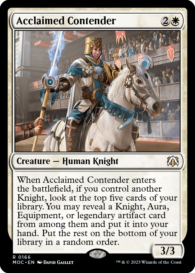 Acclaimed Contender [March of the Machine Commander] MTG Single Magic: The Gathering  | Multizone: Comics And Games