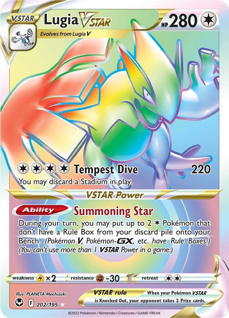 Lugia VSTAR (202/195) [Sword & Shield: Silver Tempest] Pokemon Single Pokémon  | Multizone: Comics And Games