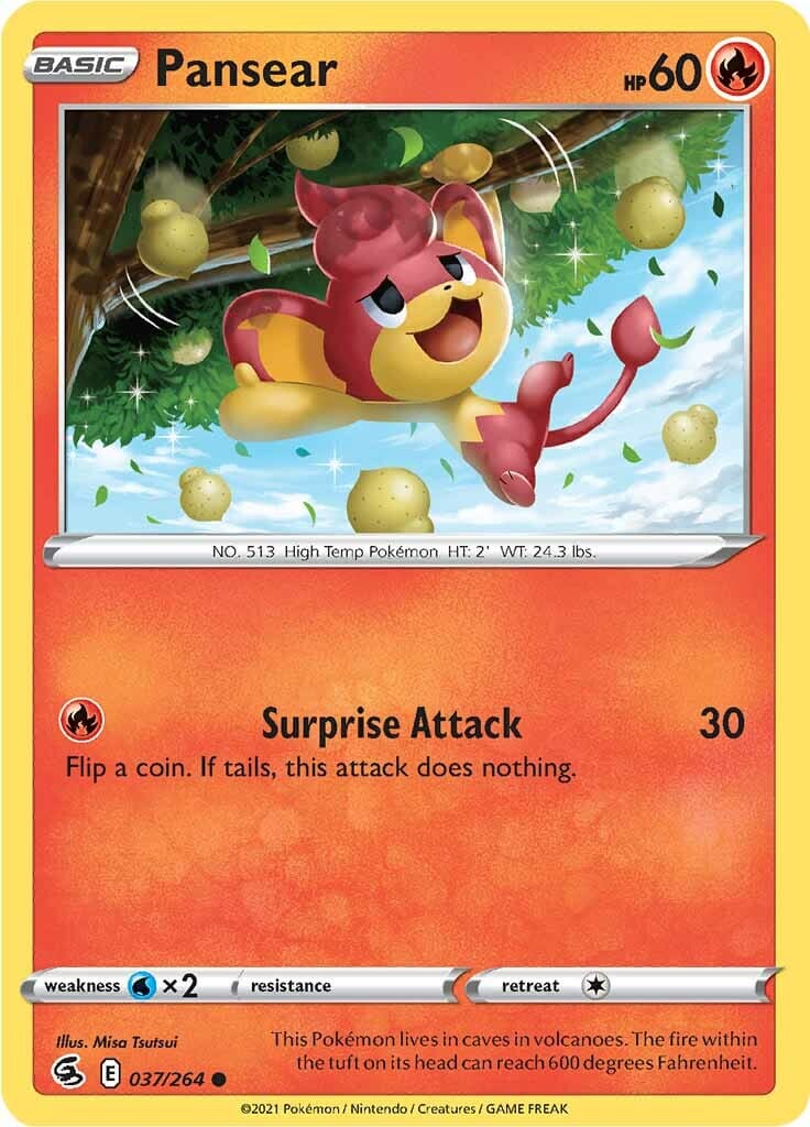 Pansear (037/264) [Sword & Shield: Fusion Strike] Pokemon Single Pokémon  | Multizone: Comics And Games