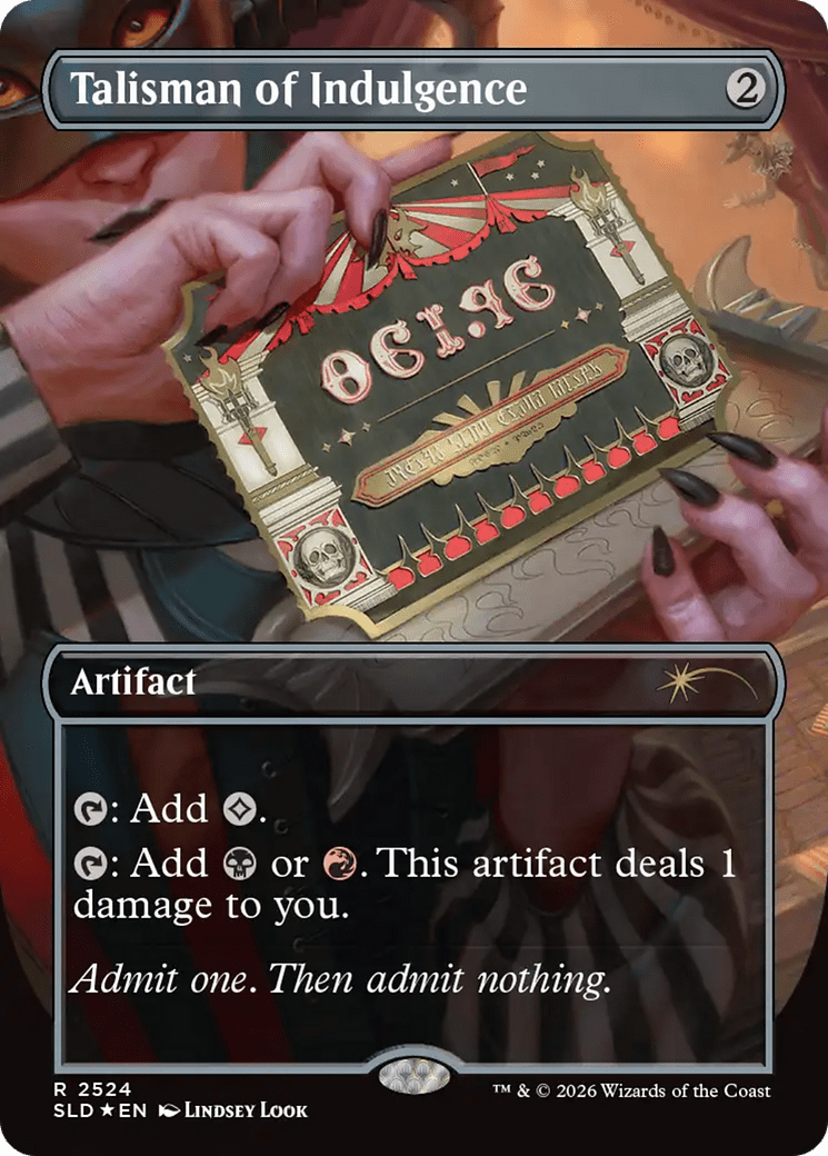 Talisman of Indulgence [Secret Lair Drop Series] MTG Single Magic: The Gathering  | Multizone: Comics And Games