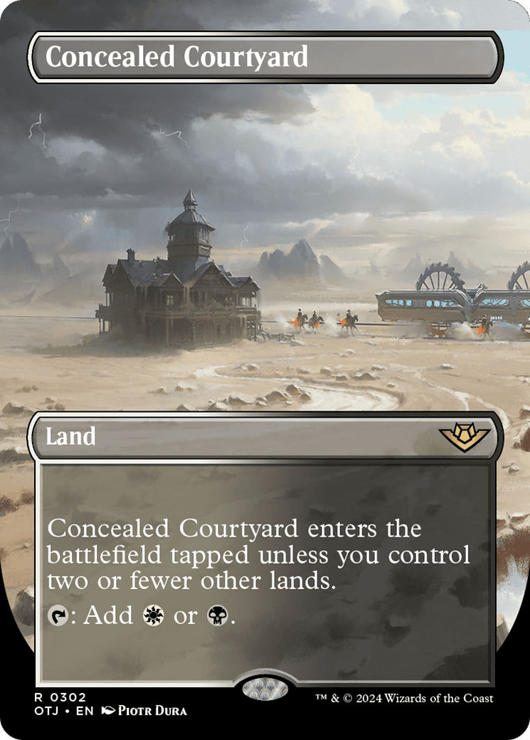 Concealed Courtyard (Borderless) [Outlaws of Thunder Junction] MTG Single Magic: The Gathering  | Multizone: Comics And Games