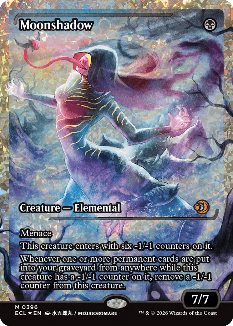 Moonshadow (0396) (Showcase) (Fracture Foil) [Lorwyn Eclipsed] MTG Single Magic: The Gathering  | Multizone: Comics And Games