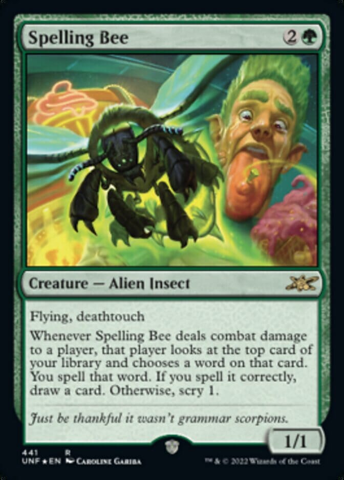 Spelling Bee (Galaxy Foil) [Unfinity] MTG Single Magic: The Gathering  | Multizone: Comics And Games