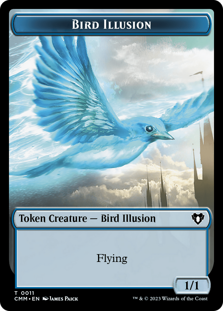 Bird // Bird Illusion Double-Sided Token [Commander Masters Tokens] MTG Single Magic: The Gathering  | Multizone: Comics And Games