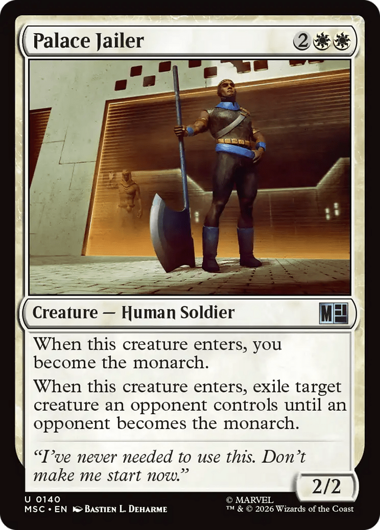 Palace Jailer (Surge Foil) [Marvel Super Heroes Commander] MTG Single Magic: The Gathering  | Multizone: Comics And Games