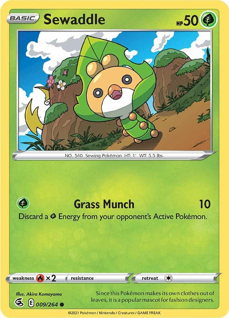 Sewaddle (009/264) [Sword & Shield: Fusion Strike] Pokemon Single Pokémon  | Multizone: Comics And Games