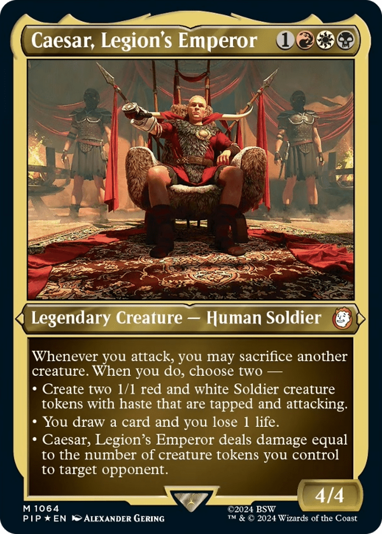 Caesar, Legion's Emperor (Display Commander) [Fallout] MTG Single Magic: The Gathering  | Multizone: Comics And Games