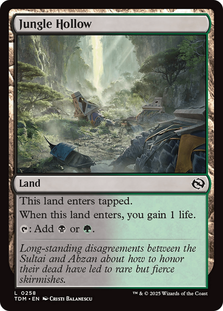 Jungle Hollow [Tarkir: Dragonstorm] MTG Single Magic: The Gathering  | Multizone: Comics And Games