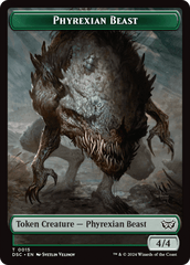 Phyrexian Beast //Manifest Double-Sided Token [Duskmourn: House of Horror Commander Tokens] MTG Single Magic: The Gathering  | Multizone: Comics And Games