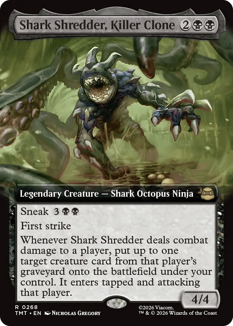 Shark Shredder, Killer Clone (Extended Art) [Teenage Mutant Ninja Turtles] MTG Single Magic: The Gathering  | Multizone: Comics And Games