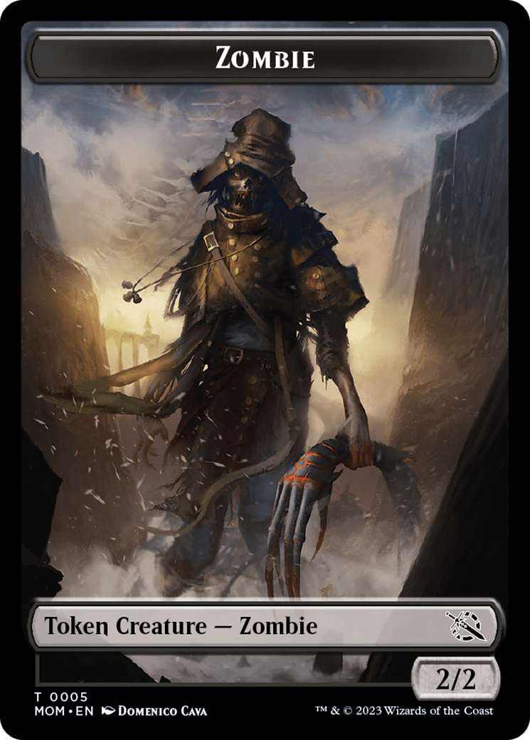 Warrior // Zombie Double-Sided Token [March of the Machine Tokens] MTG Single Magic: The Gathering  | Multizone: Comics And Games