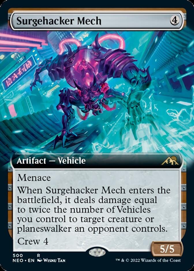 Surgehacker Mech (Extended Art) [Kamigawa: Neon Dynasty] MTG Single Magic: The Gathering  | Multizone: Comics And Games