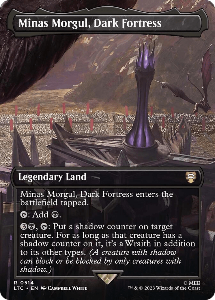 Minas Morgul, Dark Fortress (Borderless) [The Lord of the Rings: Tales of Middle-Earth Commander] MTG Single Magic: The Gathering  | Multizone: Comics And Games