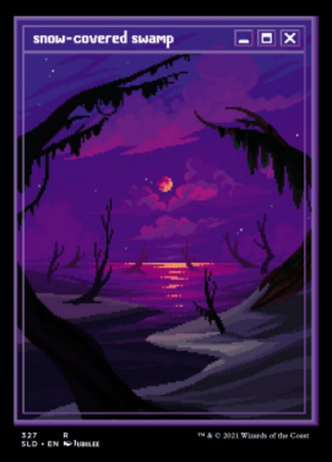 Snow-Covered Swamp (327) [Secret Lair Drop Series] MTG Single Magic: The Gathering  | Multizone: Comics And Games