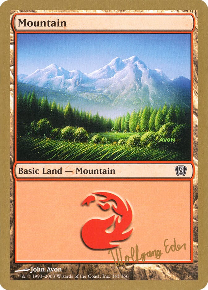 Mountain (we343) (Wolfgang Eder) [World Championship Decks 2003] MTG Single Magic: The Gathering  | Multizone: Comics And Games