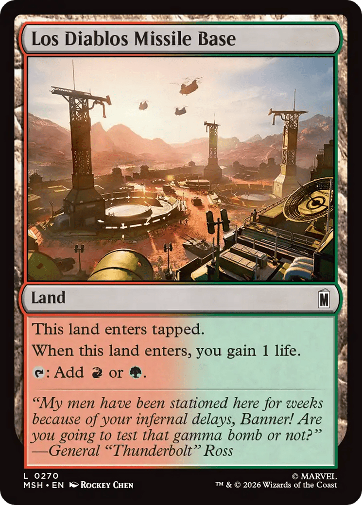 Los Diablos Missile Base [Marvel Super Heroes] MTG Single Magic: The Gathering  | Multizone: Comics And Games