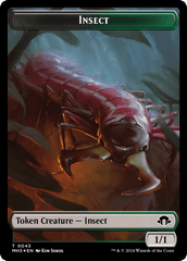 Insect (0043) (Ripple Foil) // Zombie Double-Sided Token [Modern Horizons 3 Tokens] MTG Single Magic: The Gathering  | Multizone: Comics And Games