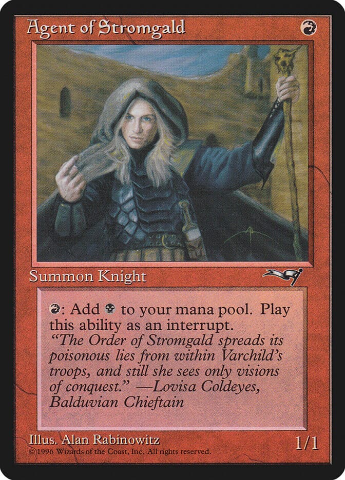 Agent of Stromgald (Holding Staff) [Alliances] MTG Single Magic: The Gathering  | Multizone: Comics And Games