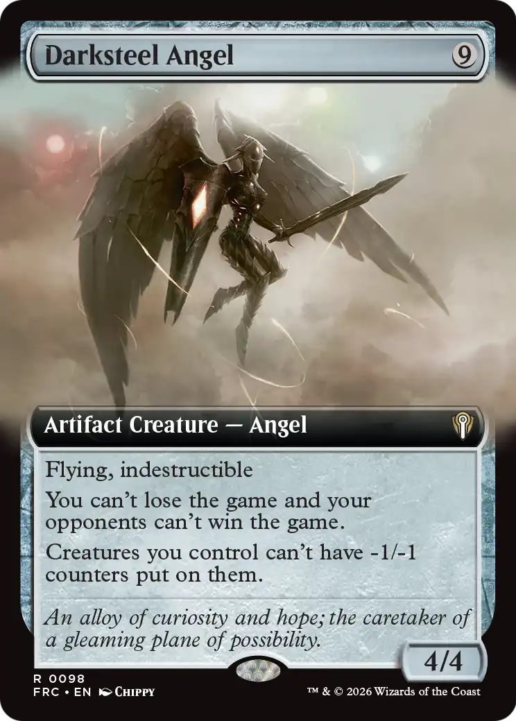 Darksteel Angel (Extended Art) [Reality Fracture Commander] | Multizone: Comics And Games