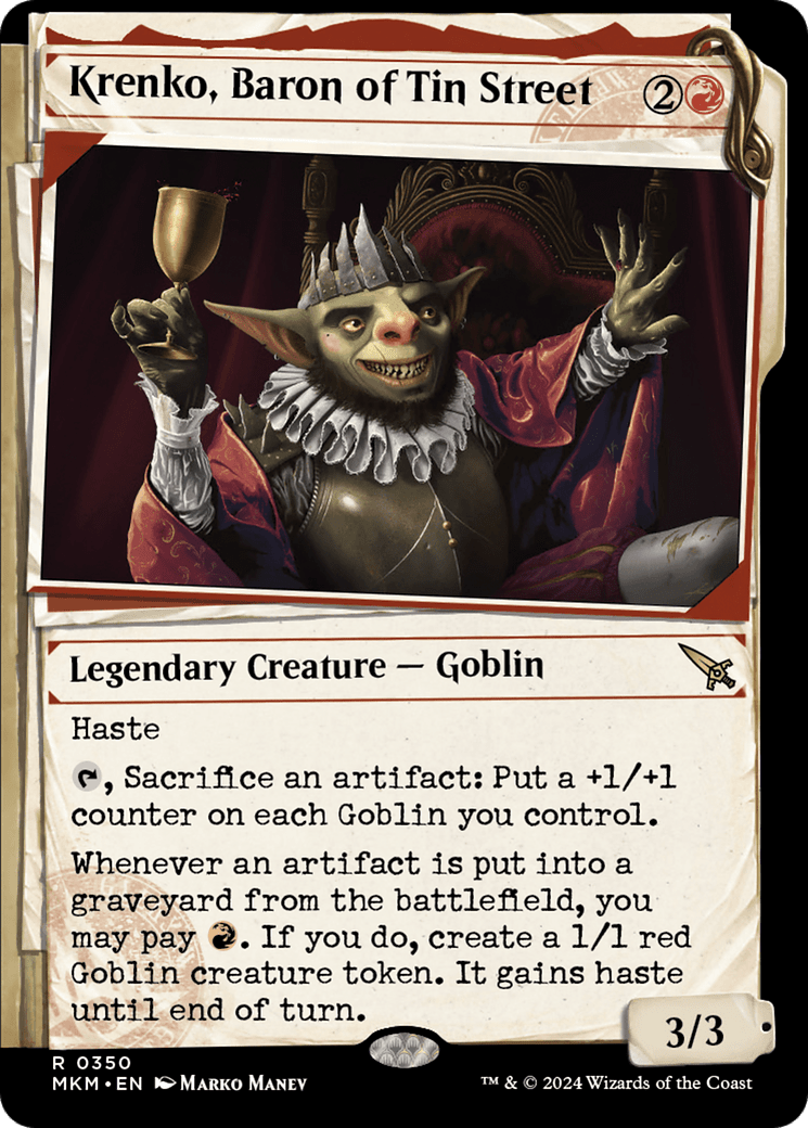 Krenko, Baron of Tin Street (Showcase) [Murders at Karlov Manor] MTG Single Magic: The Gathering  | Multizone: Comics And Games