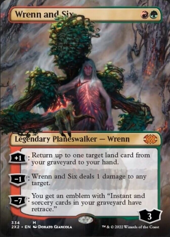Wrenn and Six (Borderless) [Double Masters 2022] MTG Single Magic: The Gathering  | Multizone: Comics And Games
