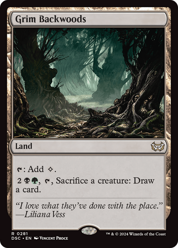 Grim Backwoods [Duskmourn: House of Horror Commander] MTG Single Magic: The Gathering  | Multizone: Comics And Games