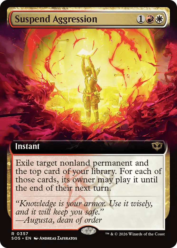 Suspend Aggression (Extended Art) [Secrets of Strixhaven] MTG Single Magic: The Gathering  | Multizone: Comics And Games