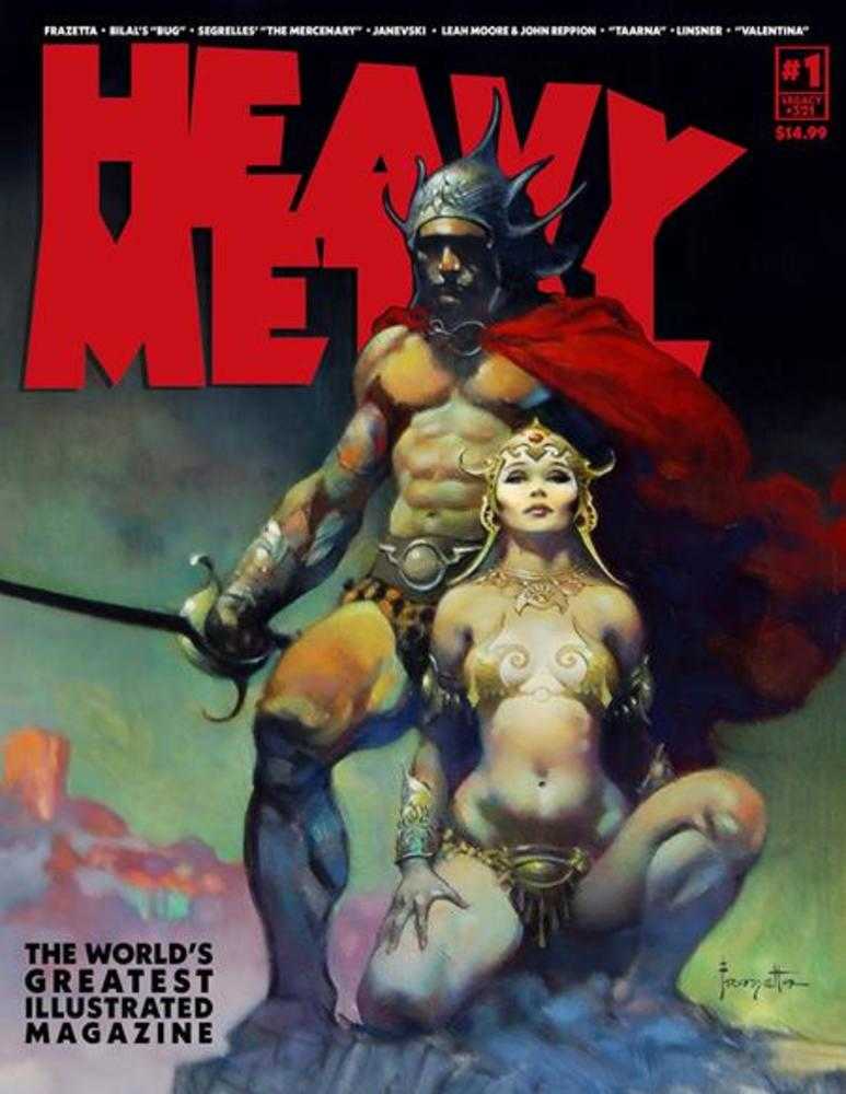 Heavy Metal Magazine #1 Cover B Frazetta (Mature) Magazines Heavy Metal  | Multizone: Comics And Games