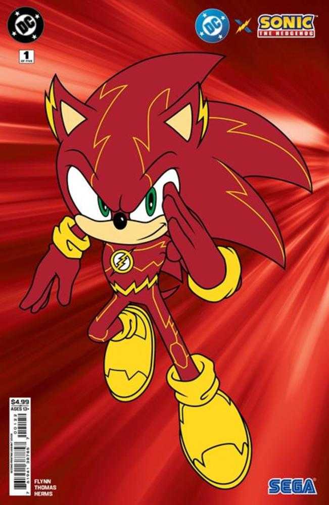 DC X Sonic The Hedgehog #1 (Of 5) 2nd Print Cover B Flash Card Stock Variant Comics DC Comics  | Multizone: Comics And Games